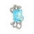 A stunning brooch showcasing a mesmerizing emerald-cut aquamarine, weighing 14.00 carats, in a vivid blue hue. The...