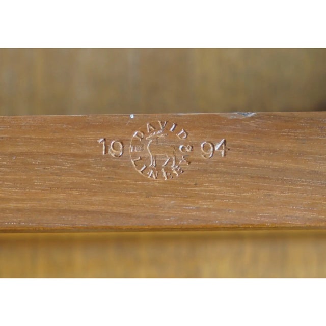 Stunning Vintage 1994 David Linley Burr Walnut Amboyna Wood Large Console Table For Sale - Image 16 of 18