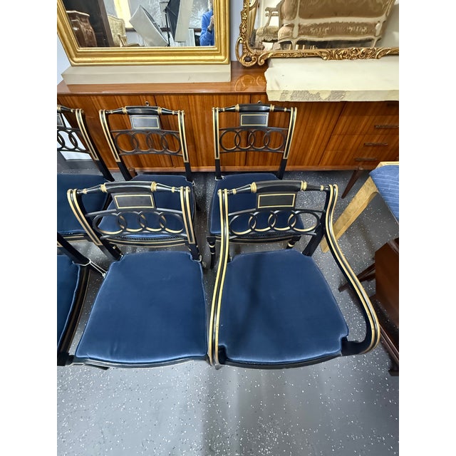 Ornamental & Decorative Materials Late 20th Century Baker Furniture Historic Charleston Collection “Governor Alston” Dining Chairs (Set of 8) For Sale - Image 7 of 12