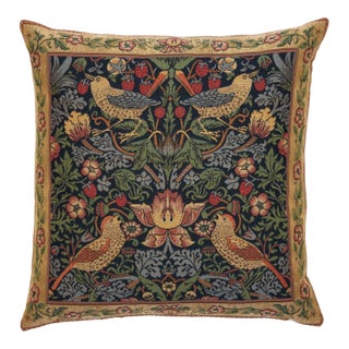 Strawberry Thief Classic Tapestry Cushion With Feather Filler - 46x46cm (18"x18") For Sale