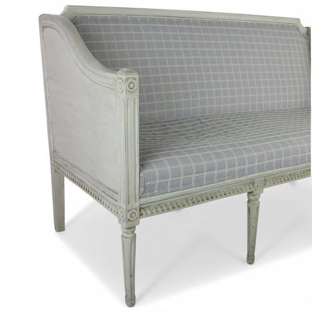 Wood Antique Swedish Bench, 1850 For Sale - Image 7 of 11