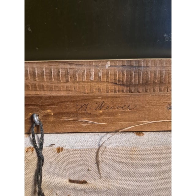 1970s Vintage Marjorie Weaver Tropical Cockatoo Painting - Palm Beach Chic Florida Hollywood Regency Faux Bamboo For Sale - Image 5 of 5