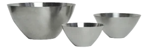 Stainless Steel Bowls from Lundtofte, Denmark, 1960s, Set of 3