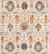 Contemporary 1990s Shabby Chic Kafkaz Peshawar Ivory/Blue Wool Rug - 9'1 X 10'8 For Sale - Image 3 of 6