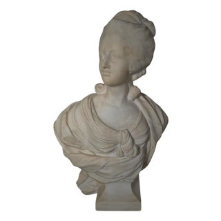 European Artist, Bust of Marie Antoinette, 1870, Marble For Sale
