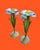 Rustic European Mid 20th Century Italian Tole Flowers Botanical Candle Holders, a Pair For Sale - Image 3 of 9