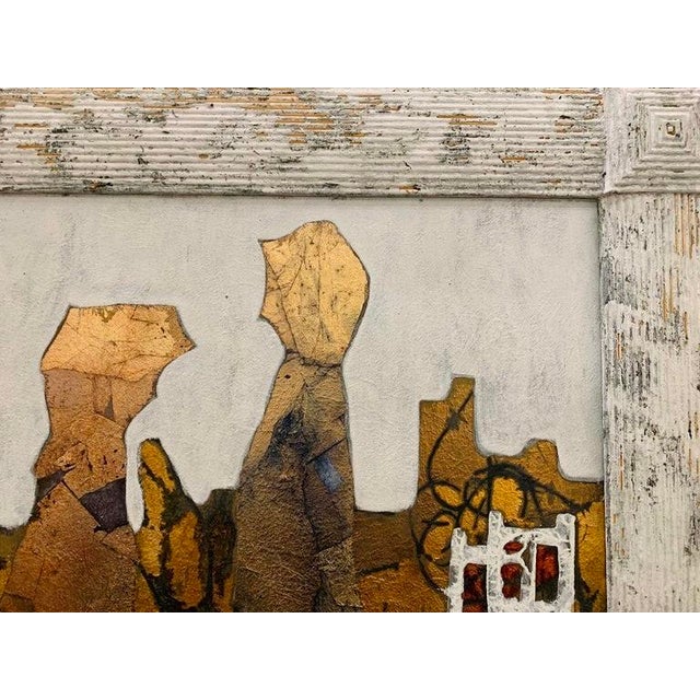 2010s Andrea Stella "The Way of Love and Color" Gold Leaf Oil Mixed Media Painting, Figurative, Italian Contemporary Art, 2010 For Sale - Image 5 of 9