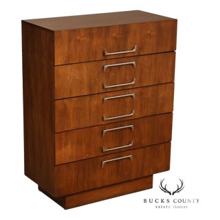 Adrian Pearsall For Craft Associates Mid Century Modern Walnut High Chest For Sale