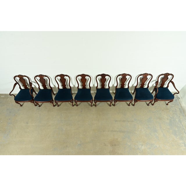 Mid 20th Century Smith & Watson Georgian Carved Mahogany Dining Chairs, Set of Eight For Sale - Image 5 of 13