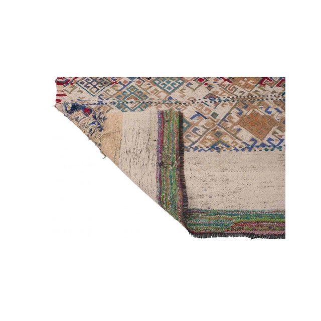 1960s Vintage Decorative Turkish Kilim Rug - 4`7″ X 4`8″ Ft. For Sale - Image 5 of 6