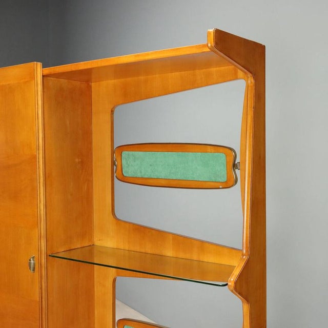 Brown Vintage Entryway Cabinet with Glass Console, 1950s For Sale - Image 8 of 13