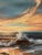 Textile Late 20th Century Seascape Oil Painting Large 40" by Patricia Hubbell Ocean Sunset Coastal Nautical For Sale - Image 7 of 10