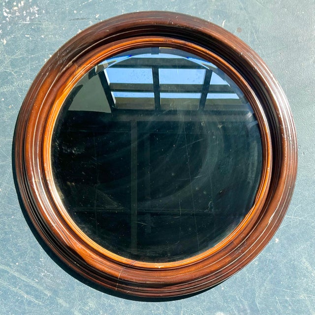 Vintage Boho Italian Baker Milling Road Millwork Mirror For Sale - Image 9 of 12