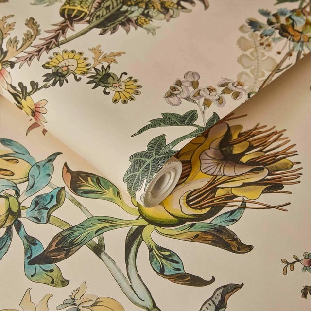 English House of Hackney Flora Fantasia Wallpaper - Ecru For Sale - Image 3 of 4