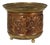 Repoussé Flower Pot in Red Copper and Brass, 1900s For Sale
