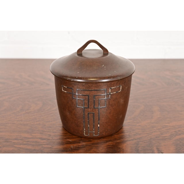 Heintz Arts & Crafts Sterling Silver on Bronze Humidor For Sale - Image 11 of 11