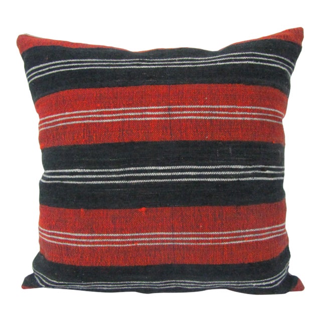 Turkish Striped Kilim Pillow For Sale