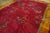 1920s Exciting Red Background Color With Asymmetric Floral Design Antique Chinese Art Deco Rug For Sale - Image 5 of 9
