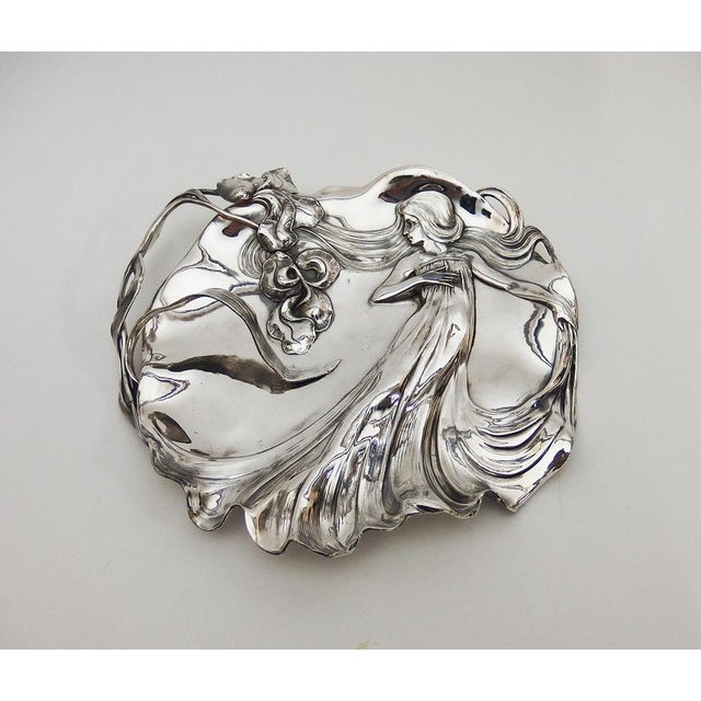 Art Nouveau Card Dish from WMF, 1890s For Sale - Image 3 of 15