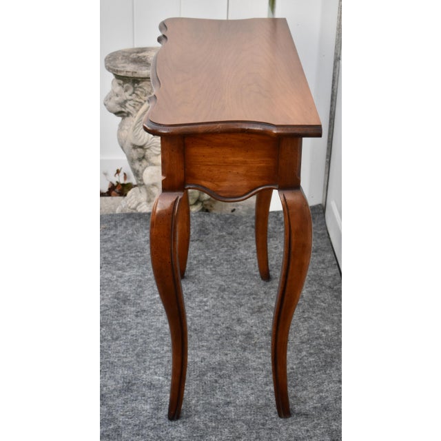 Hekman Italian Provincial Wood Table Vintage Carved Accent Console For Sale - Image 15 of 16