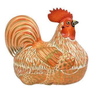 Vintage Mottahedeh Large Rooster Tureen For Sale