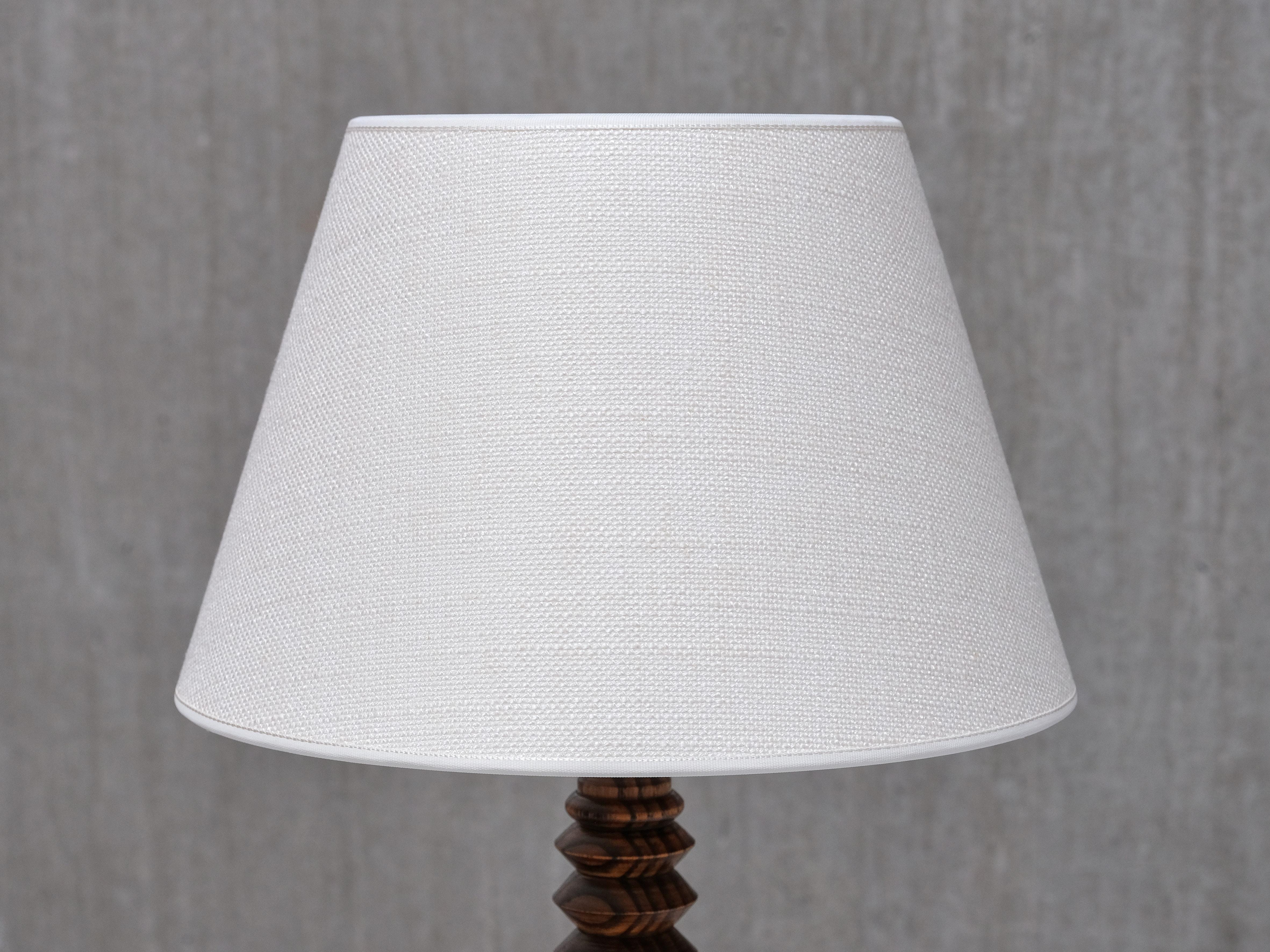 Sculptural Table Lamp in Ash Wood attributed to Charles Dudouyt