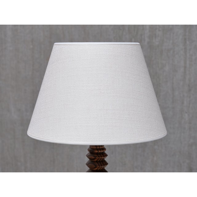 Sculptural Table Lamp in Ash Wood attributed to Charles Dudouyt, France, 1950s For Sale - Image 6 of 11