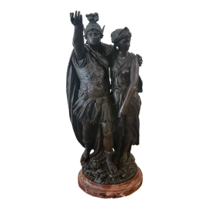 Jean Louis Gregoire French Bronze 25 Inches Orestes & Iphigenia 1840-1890 Signed 87 Pounds