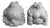 Shōwa Japanese Stone Tanuki, 1960, Set of 2 For Sale