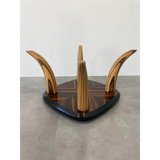 Mix Wood Inlay Designed Faux Tusk Coffee Table by Henredon For Sale - Image 6 of 11