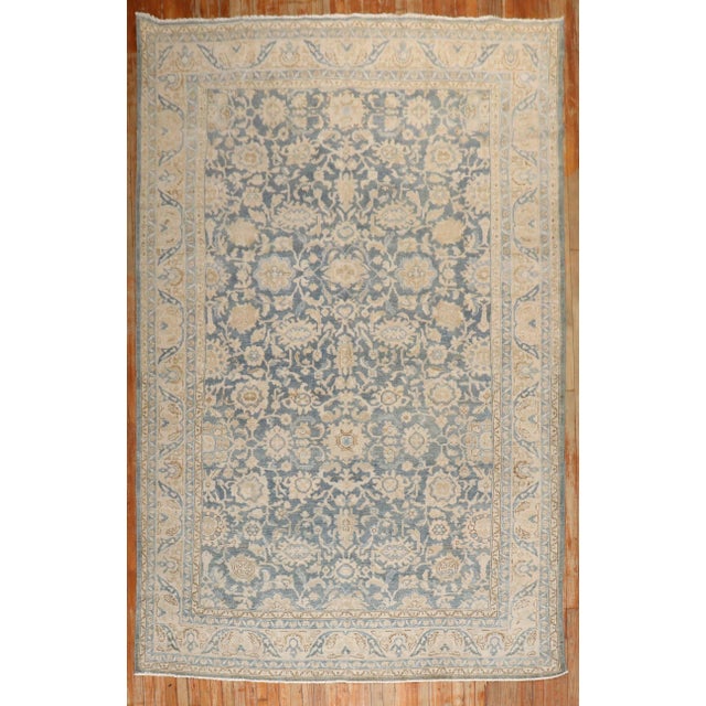 Vintage Zabihi Collection Persian Malayer Blue Small Room Size Rug - 7' x 10'5" For Sale - Image 4 of 10