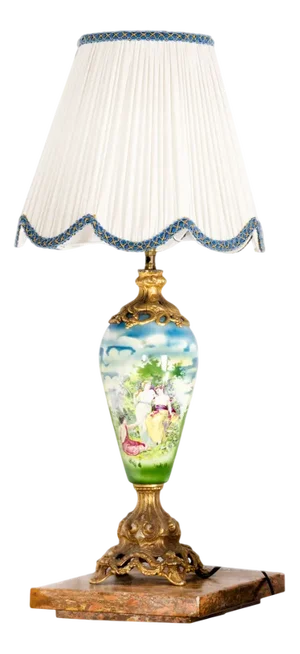 Antique Porcelain Table Lamp, 1890s