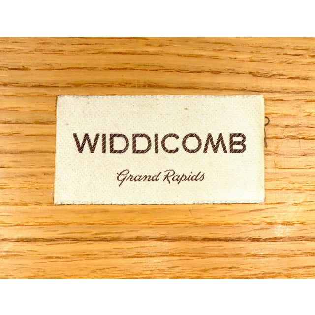 Late 20th Century John Widdicomb Solid Walnut Oak Interior Travertine Top End Table Stand For Sale - Image 15 of 16