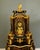 French Boulle Style Mantel Clock with Pedestal Stand For Sale - Image 3 of 16