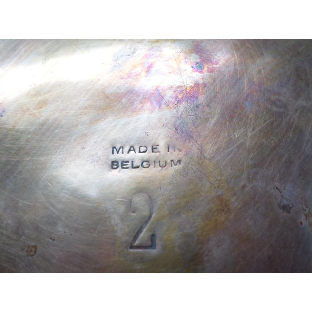 Antique Belgium Ornate Flower Design Copper Cachepot For Sale - Image 9 of 9