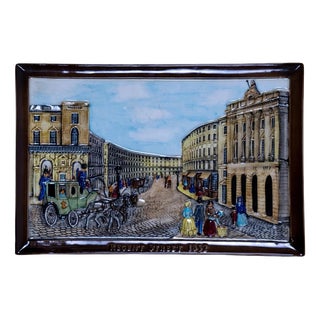 Porcelain Beswick Regent Street 1852 Wall Plaque from Royal Doulton Group For Sale