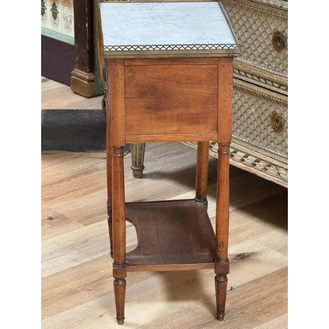 Stone Bedside Table, French Directoire Marble-Top Circa 1800 For Sale - Image 7 of 7