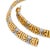 Contemporary 1980s Bvlgari 18k Yellow Gold and Steel Parentesi Choker Necklace For Sale - Image 3 of 5