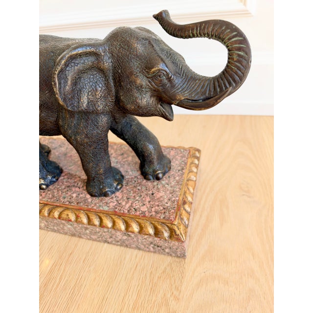 Late 20th Century Theodore Alexander Hand-Made Bronze Elephant ...