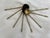 Beautiful Tekin brass over copper tea (or coffee) spoons set. There are a total of 8 spoons in all. Dimensions: Single...