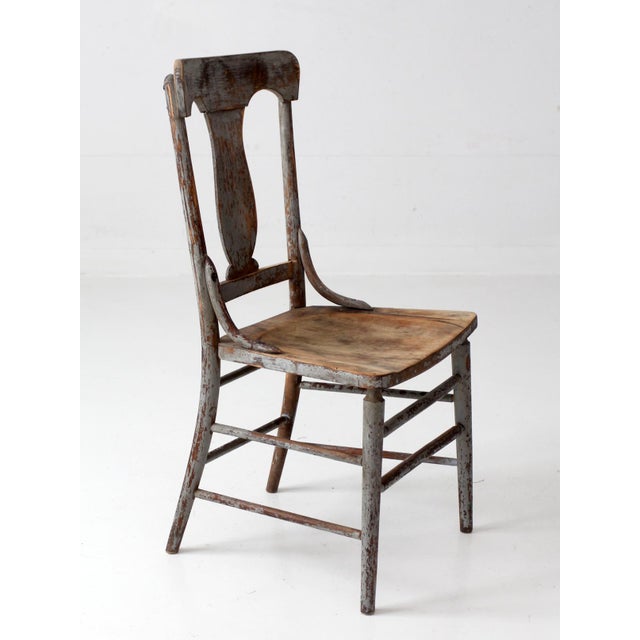 Antique 19th Century Painted Lyre Back Chair For Sale - Image 16 of 17