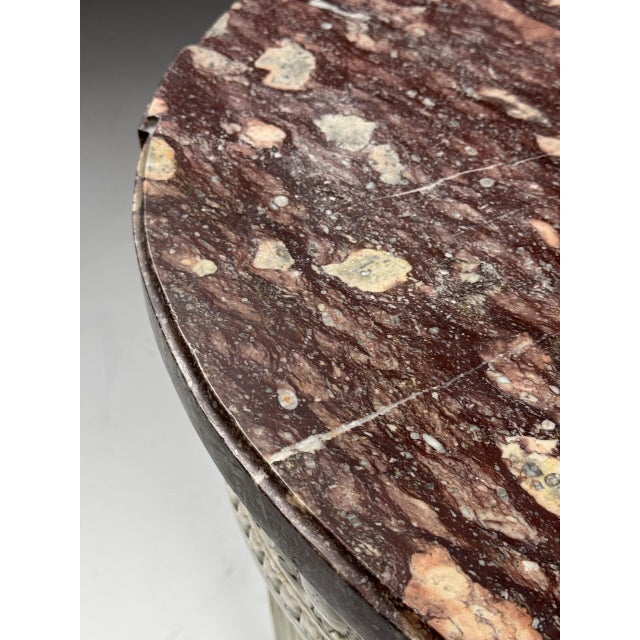 Gueridon Coffee Table with Red Marble Top, 19th Century For Sale - Image 5 of 18