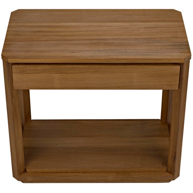 Contemporary NOIR Sylvia One Drawer Side Table in Gold Teak For Sale - Image 3 of 8