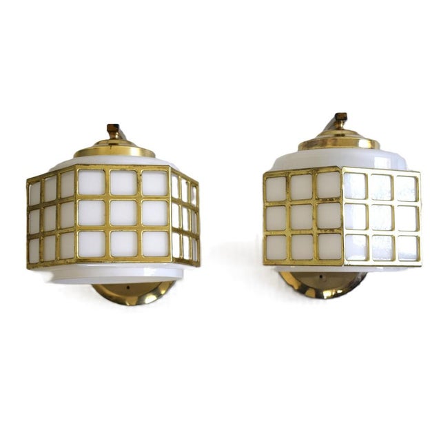 Vintage Art Nouveau Style Wall Lamps, 1960s, Set of 2 For Sale - Image 9 of 9