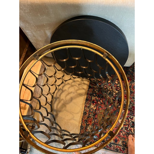 Ebony 1960s Attributed to Paul Evans and Phillip Powell Hand Welded Sculpted Loop Side Table For Sale - Image 8 of 10