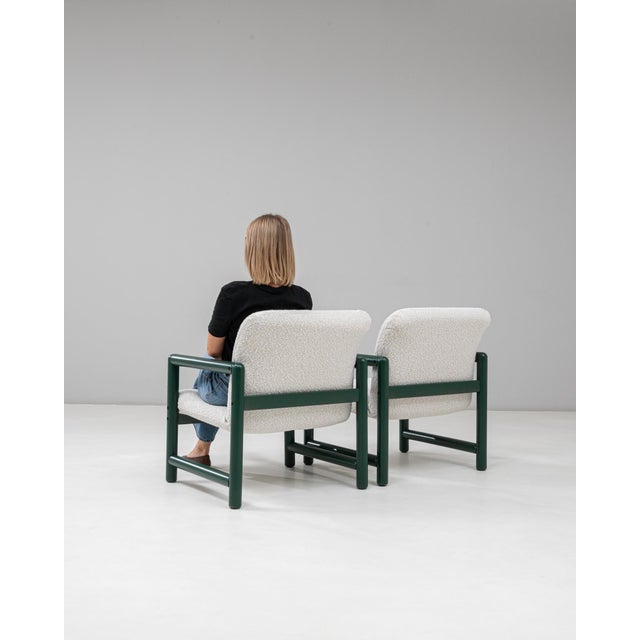 20th Century Czech Lounge Chairs With Green Tubular Frames - A Pair For Sale In Greensboro - Image 6 of 18