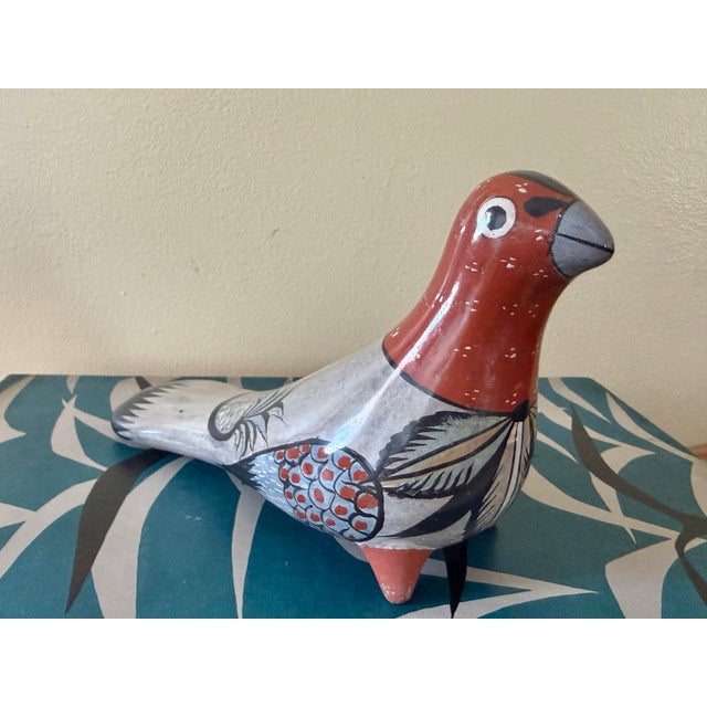 20th Century Mexican Folk Art Hand-Painted Tonalá Bird For Sale - Image 9 of 13