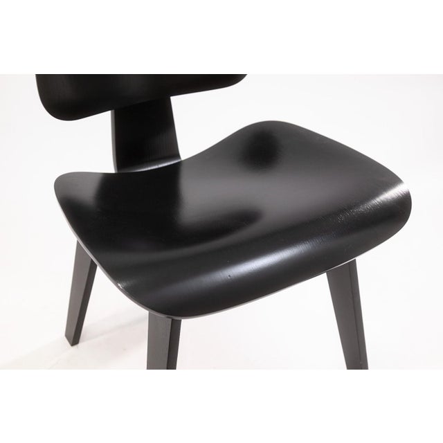 Wood Charles & Ray Eames for Herman Miller DCW Chair Black Finish C. 2000s MCM For Sale - Image 7 of 10