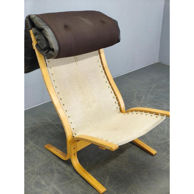 Wood Siesta Lounge Chair in Leather attributed to Ingmar Relling, Norway, 1970s For Sale - Image 7 of 16