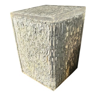 Lucite and Wood Stool For Sale